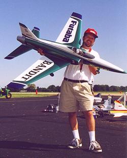 Dave Ribbe with his balsa Bandit